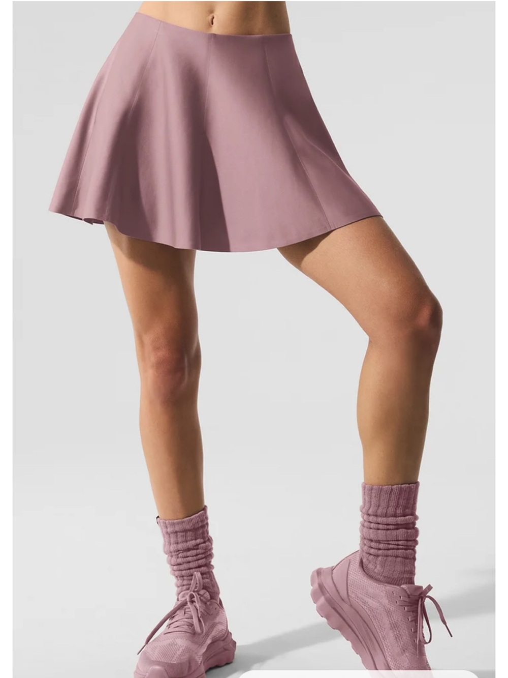 NEW! Alo Airlift Down The Line Tennis Skirt Smoky Quartz purple Small